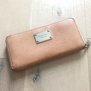 Michael Kors Embossed Continental Zip Wallet